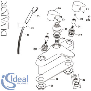 Ideal Standard Ceramix Alto Bath/Shower Mixer Tap Spare Parts - IDL DV 179